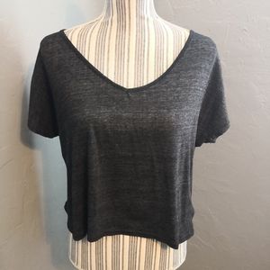 Thin fabric crop top L